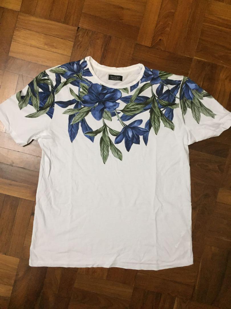 zara flower t shirt