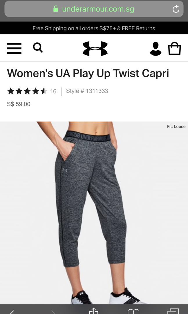 women's ua play up twist capri