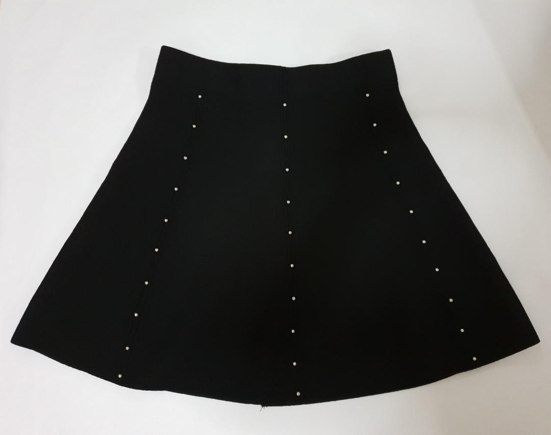 Zara Black Knit Skirt Women s Fashion Bottoms Skirts on Carousell