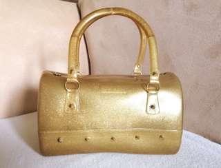 PETITE JOLIE Golden Glitter Jelly Bag