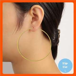 Silverworks MioMio Gold Large Hoop Earrings