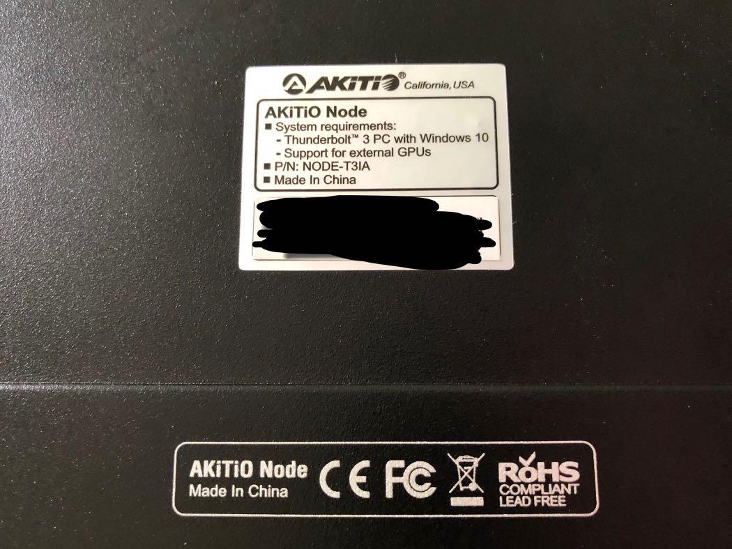 Black Friday year end sale! Akitio Node Thunderbolt 3 External PCIe Box