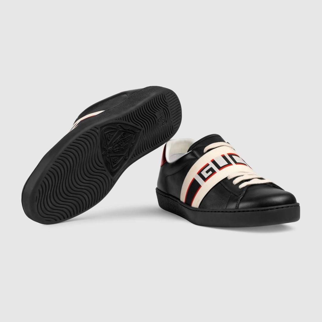 gucci stripe leather sneaker