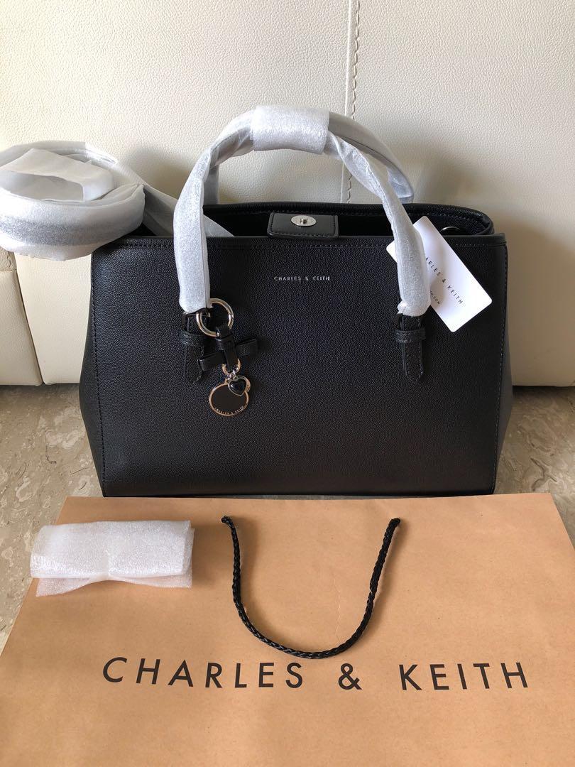 charles keith bow detail handbag