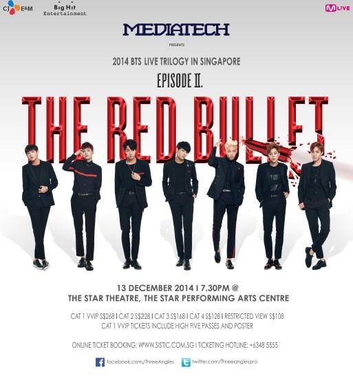 Bts The Red Bullet In Singapore Poster Entertainment K Wave On Carousell