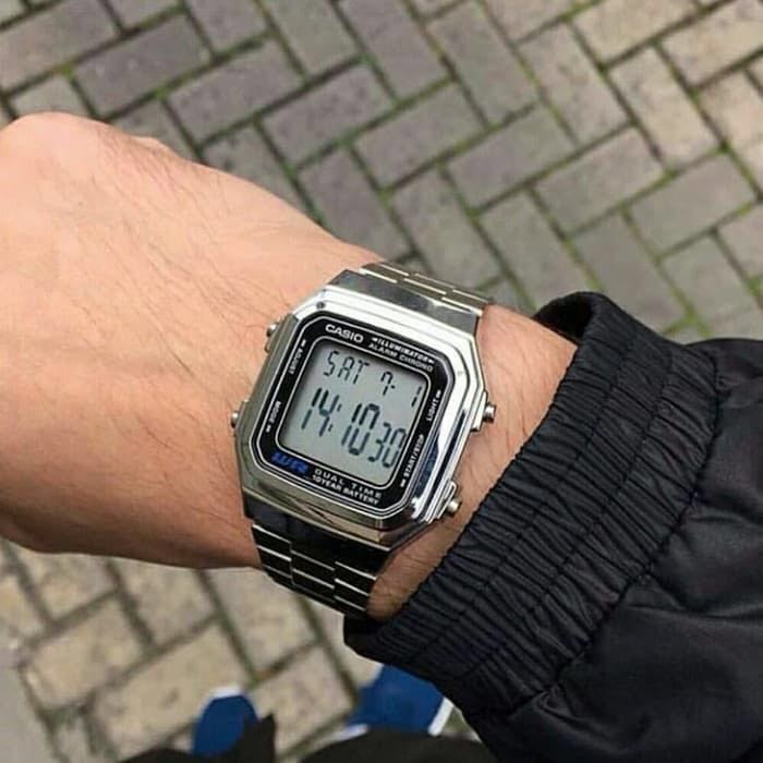 Casio A178 Silver Super Fesyen Pria Jam Tangan di Carousell
