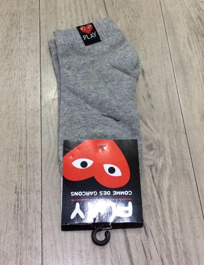 cdg heart socks