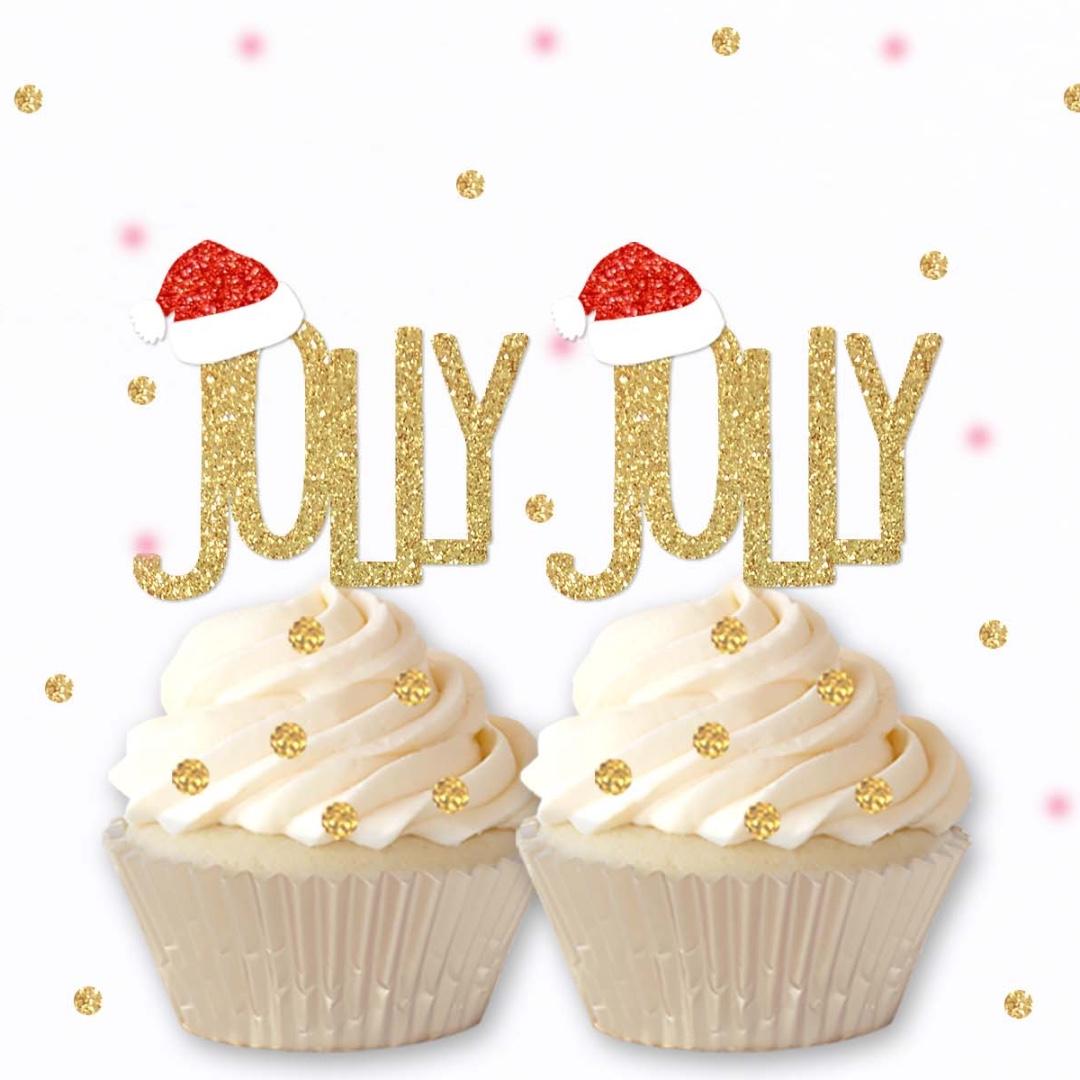 Christmas Cupcake Toppers Christmas Cake Topper Custom Cake