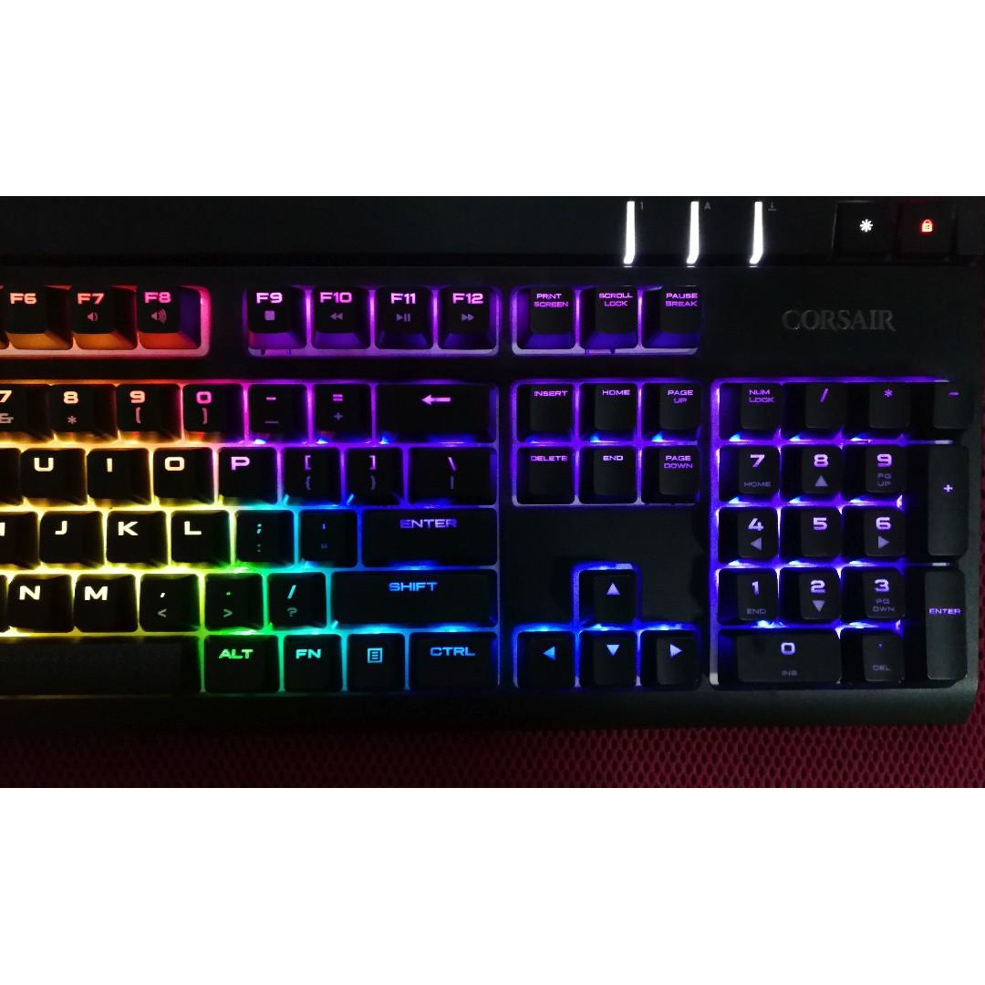 Corsair Strafe Rgb Mechanical Gaming Keyboard Rgb Backlight Cherry Mx Silent Switches Linear Smooth Programmable Electronics Computer Parts Accessories On Carousell
