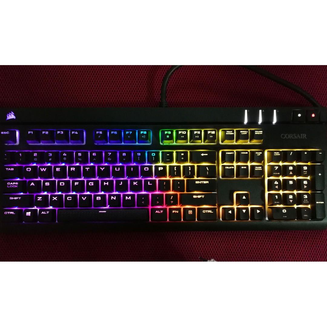 Corsair Strafe Rgb Mechanical Gaming Keyboard Rgb Backlight Cherry Mx Silent Switches Linear Smooth Programmable Electronics Computer Parts Accessories On Carousell