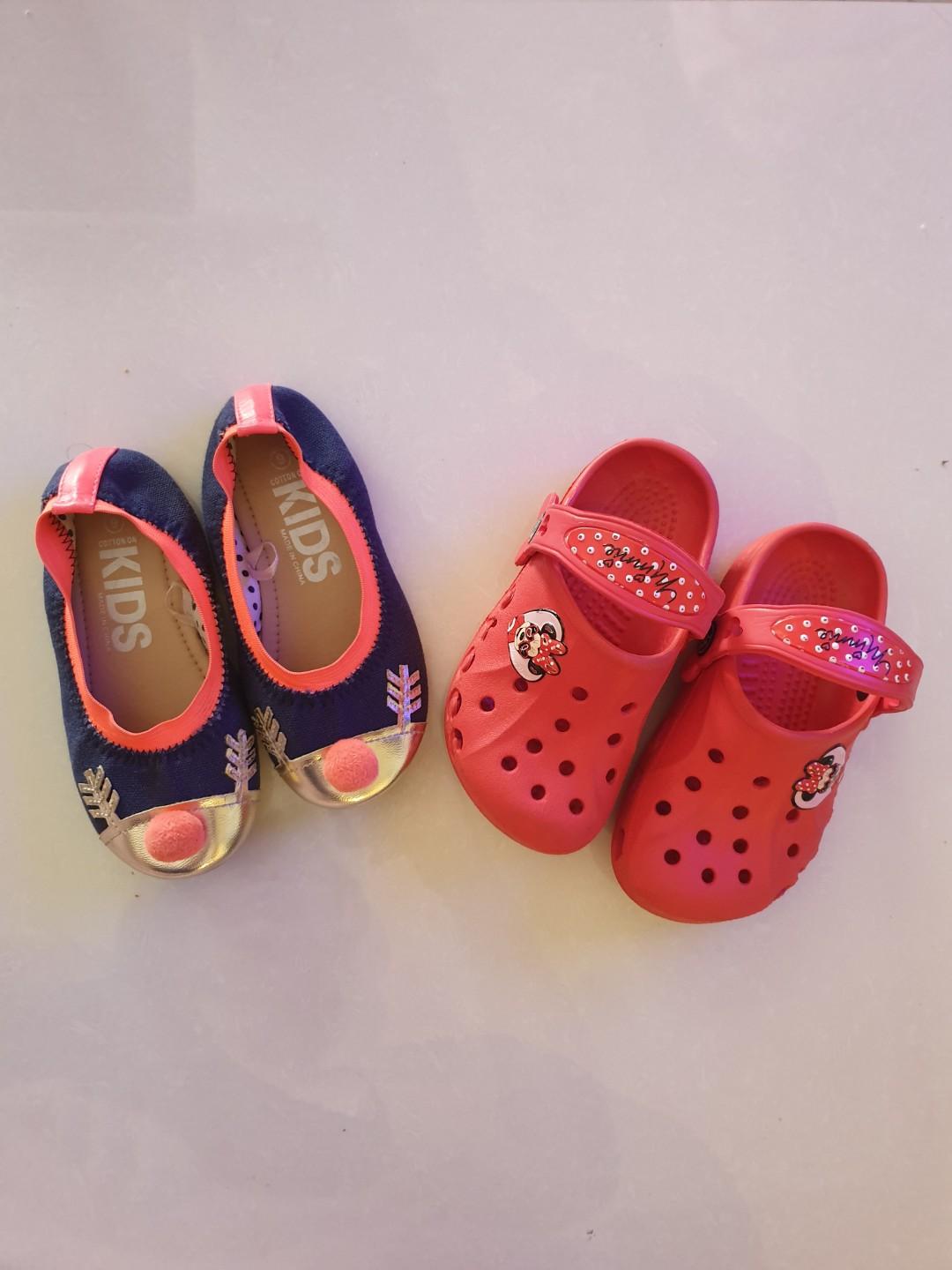 Crocs Minnie Mouse and Cotton On Footware Babies Kids Babies Kids Fashion on Carousell
