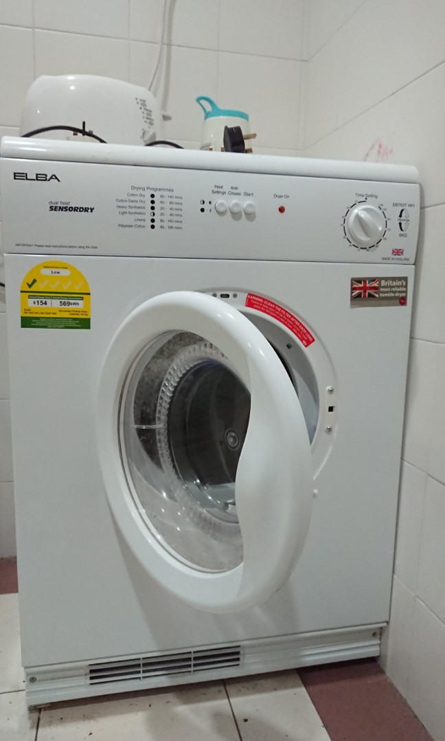 Elba tumble dryer EB763T, TV & Home Appliances, Washing Machines and
