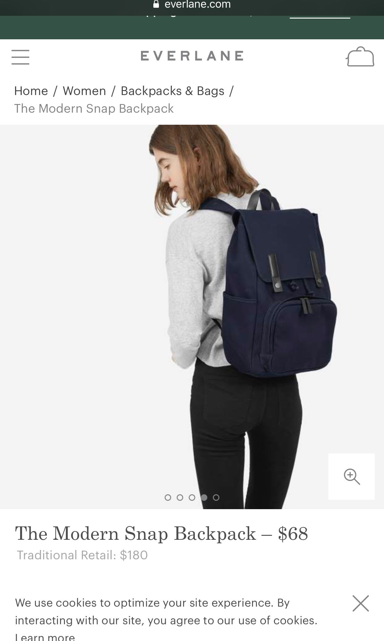 Everlane The Modern Snap Backpack, Women's Fashion, Bags & Wallets