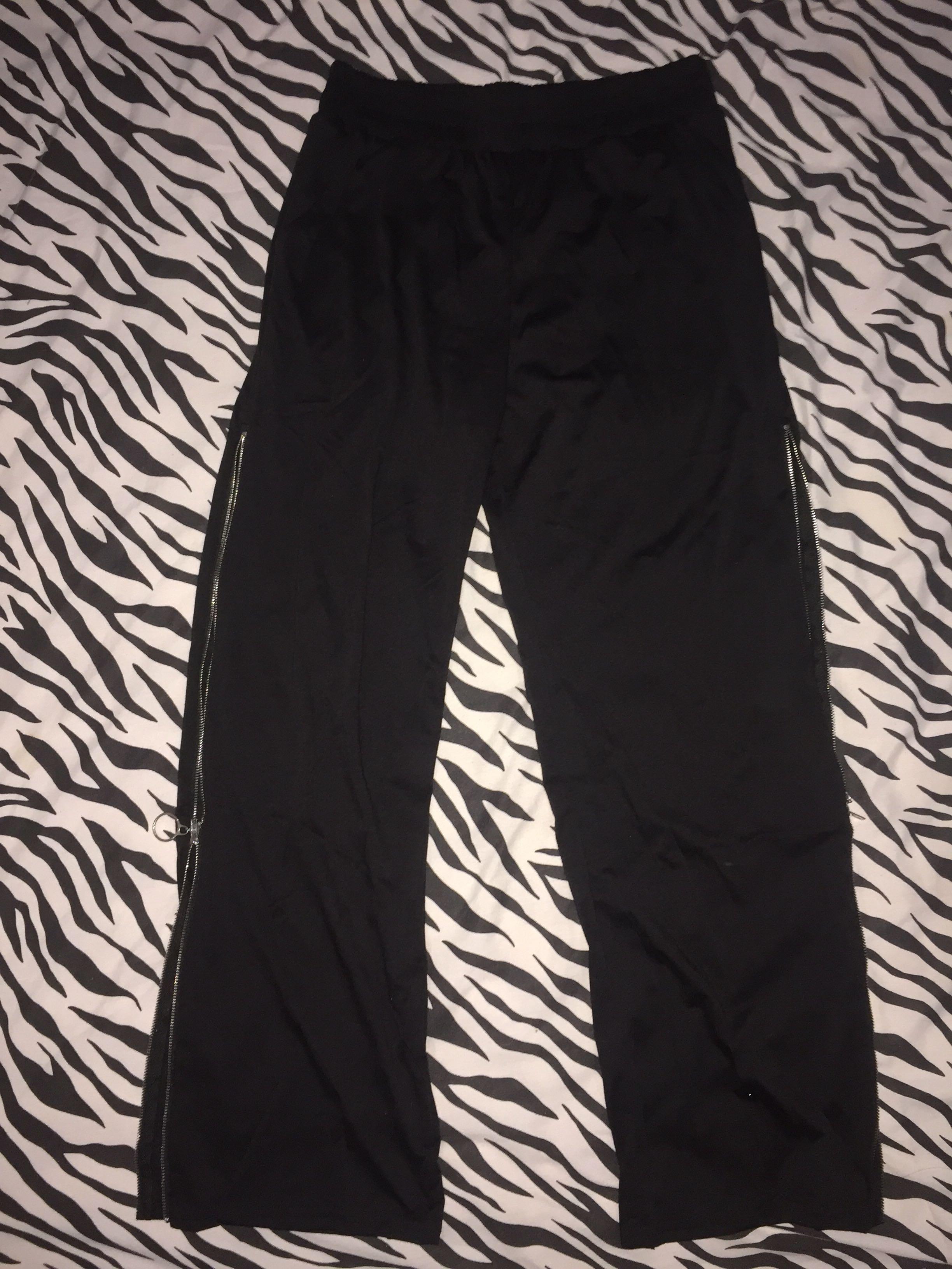 jogger pants double zipper