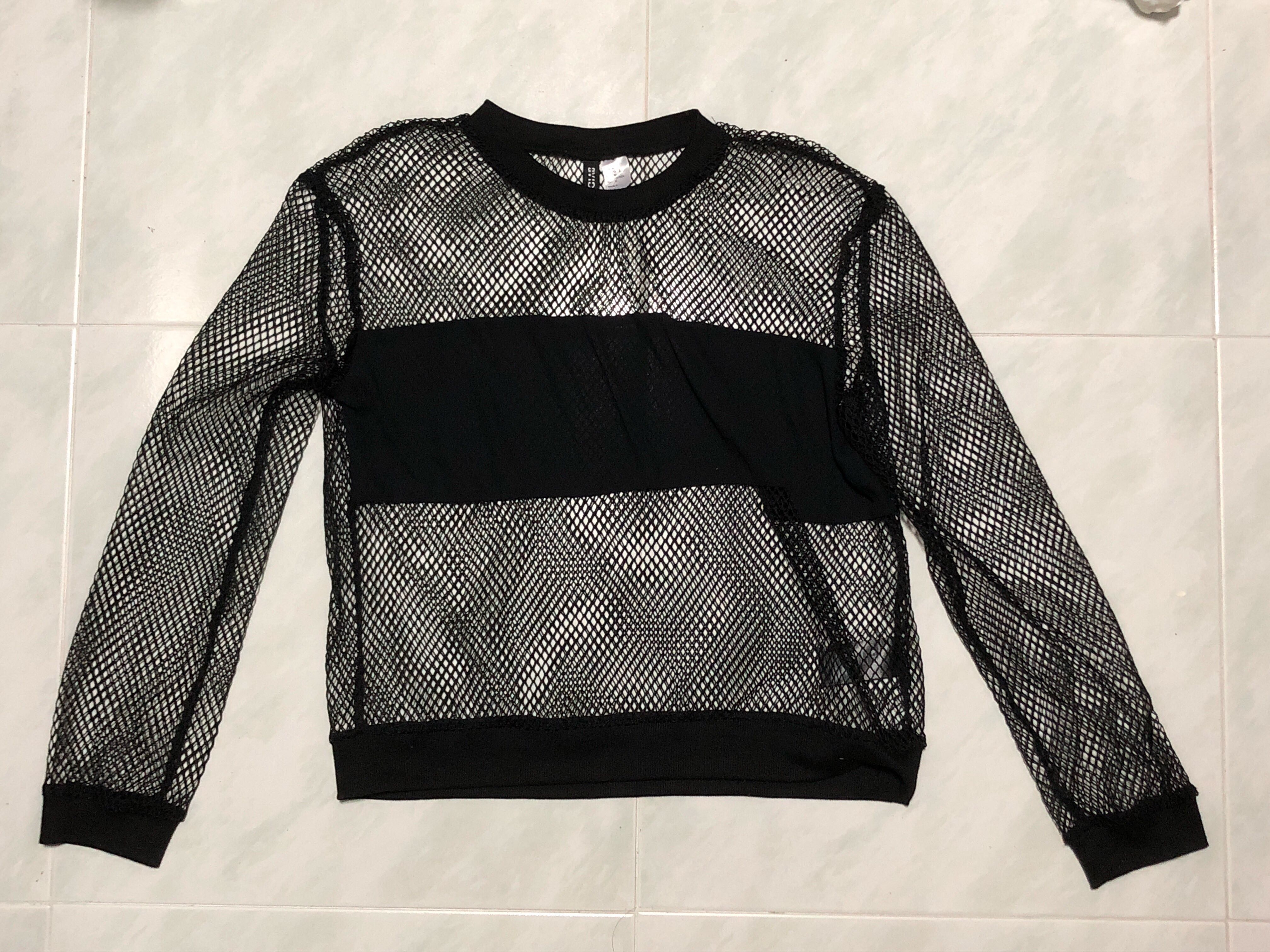 h&m fishnet top