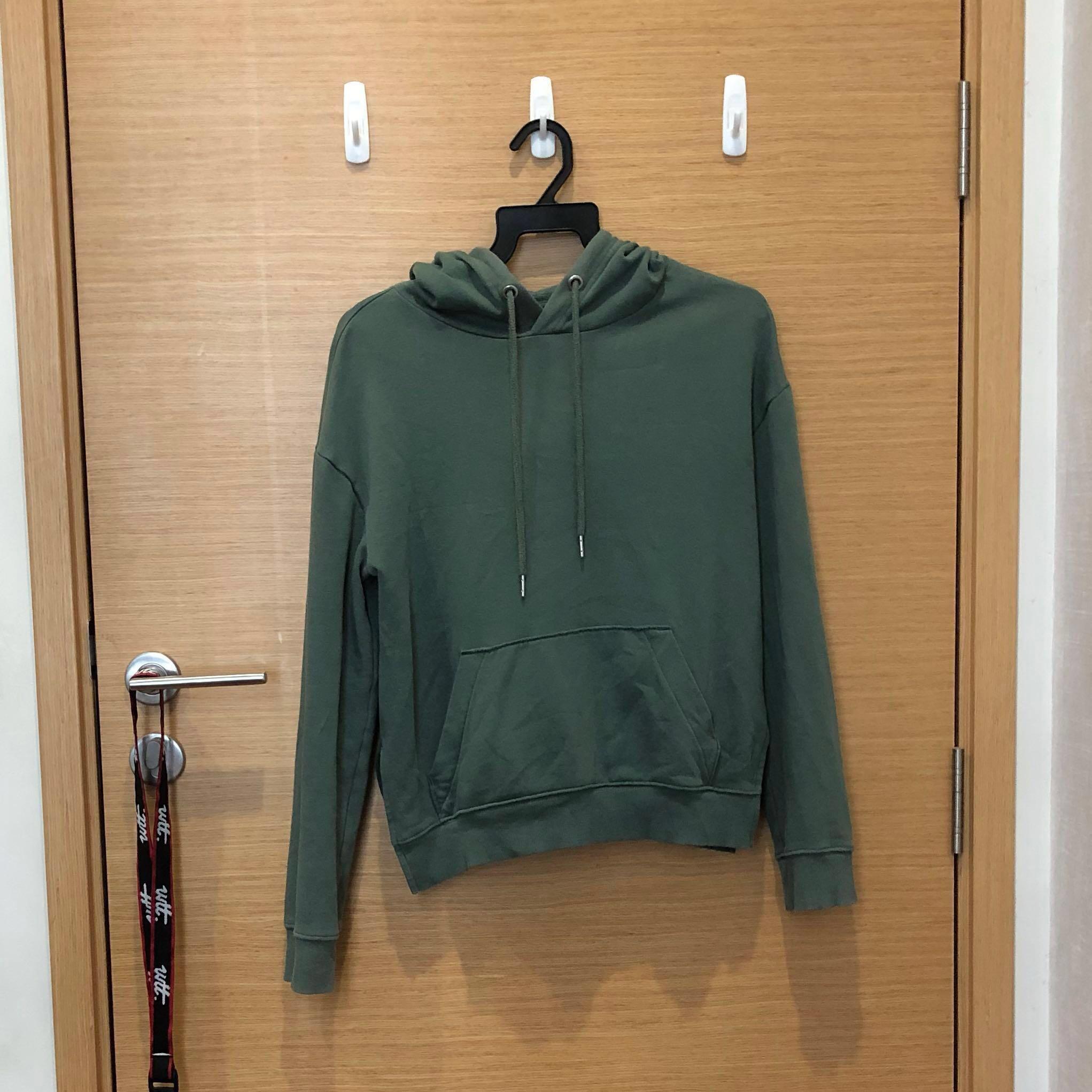 green hoodie h&m