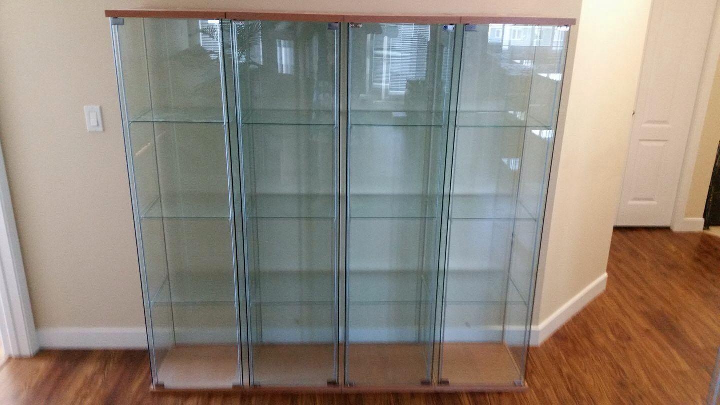Ikea DETOLF Glass Display Cabinet Almari Rak Kaca Ikea Furniture