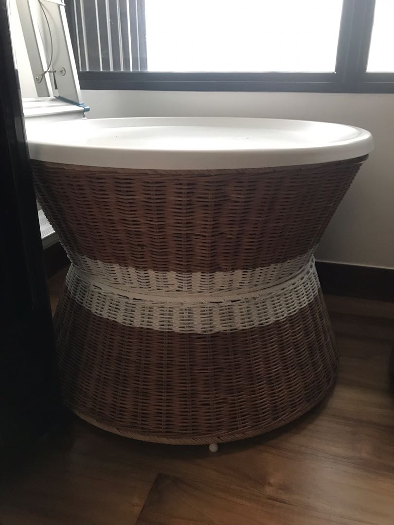 Ikea Rattan Side Table Coffee Furniture Tables Chairs On Photo