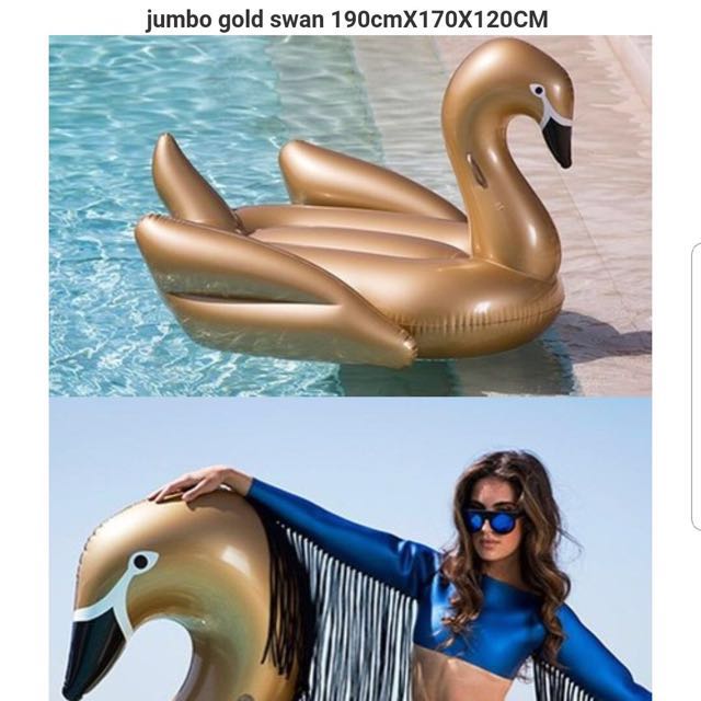 gold swan pool float