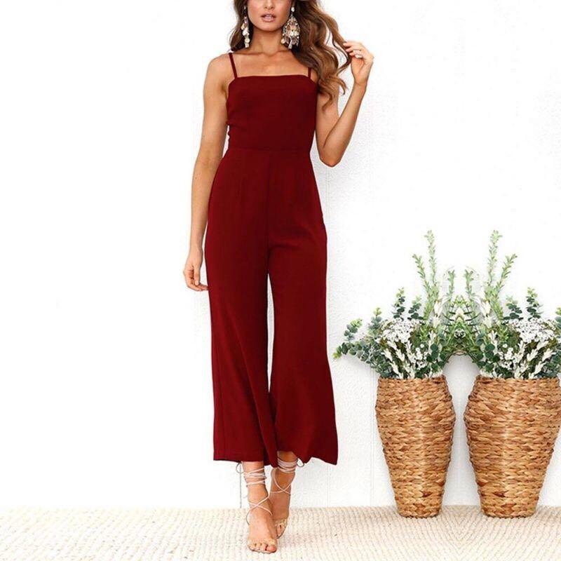 Dark red jumpsuit hotsell