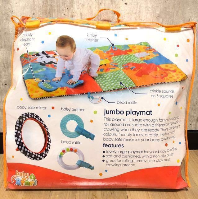 Mothercare Baby Safari Jumbo Playmat, Babies & Kids, Infant Playtime on