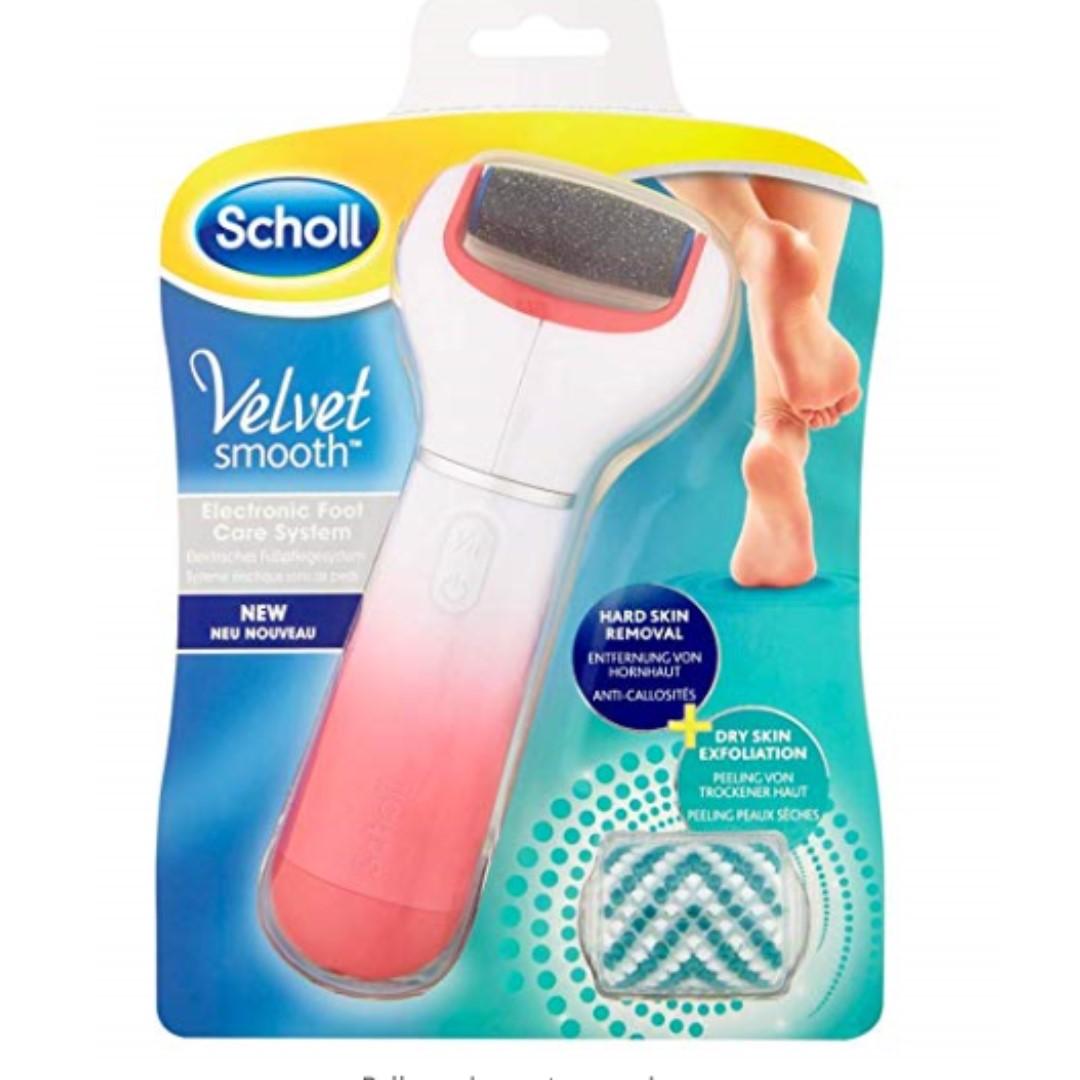 P11 Scholl Velvet Smooth Electric Foot File With Exfoliating Refill Pink Electronics Others On Carousell