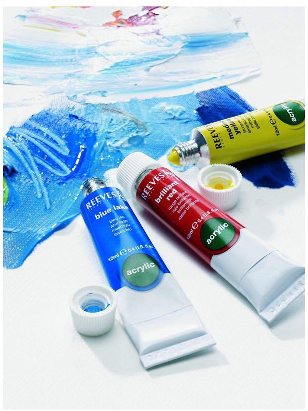 PAINT ! Reeves 24Pack Acrylic Colour Tube Set, Hobbies & Toys, Stationary & Craft, Craft