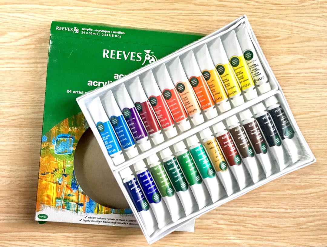 PAINT ! Reeves 24Pack Acrylic Colour Tube Set, Hobbies & Toys, Stationary & Craft, Craft