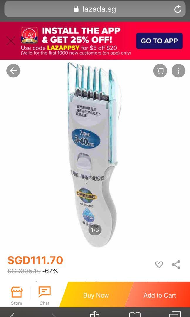 Panasonic Washable Hair Trimmer Hair Clipper Health Beauty