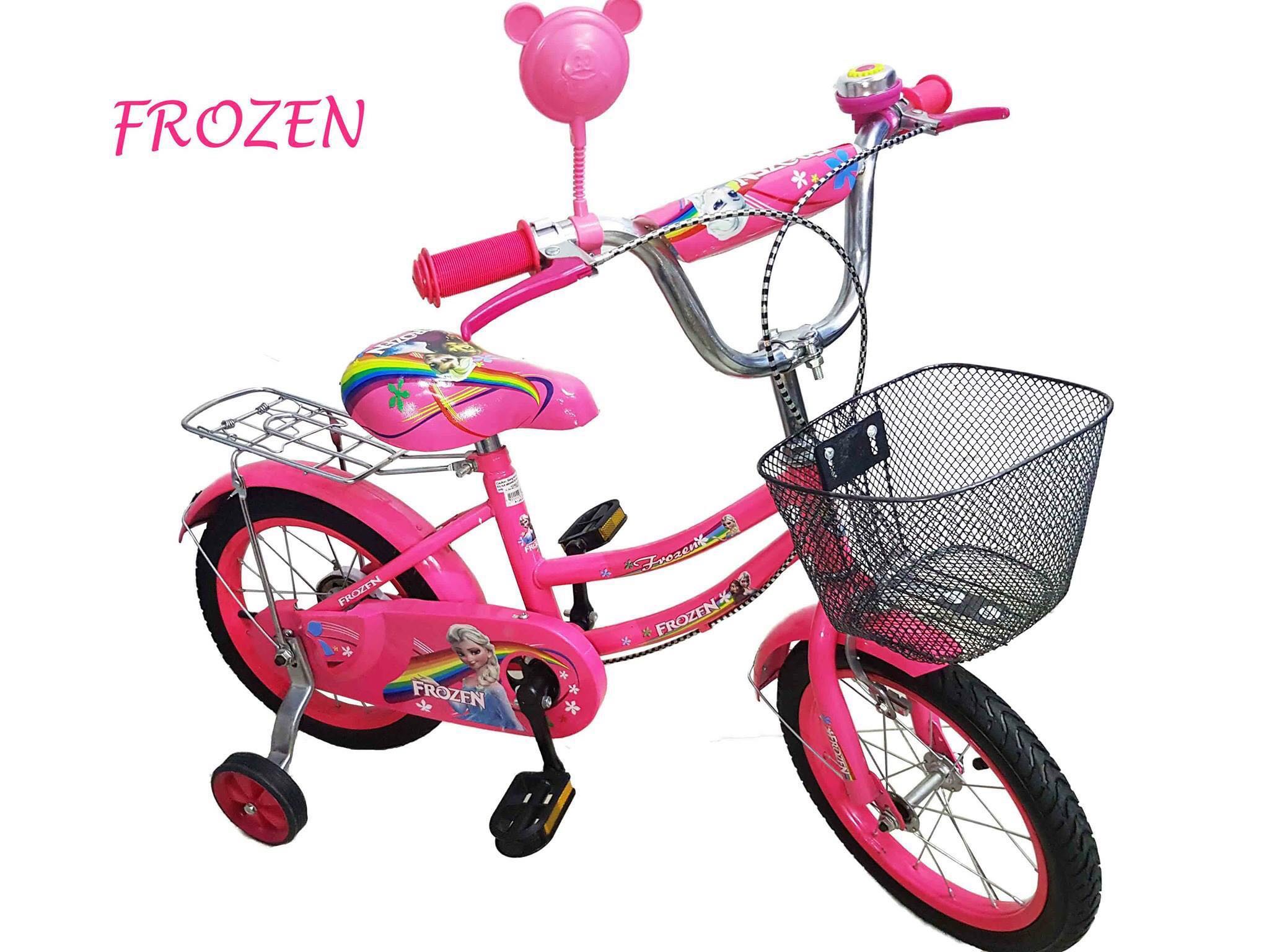 pink frozen bike
