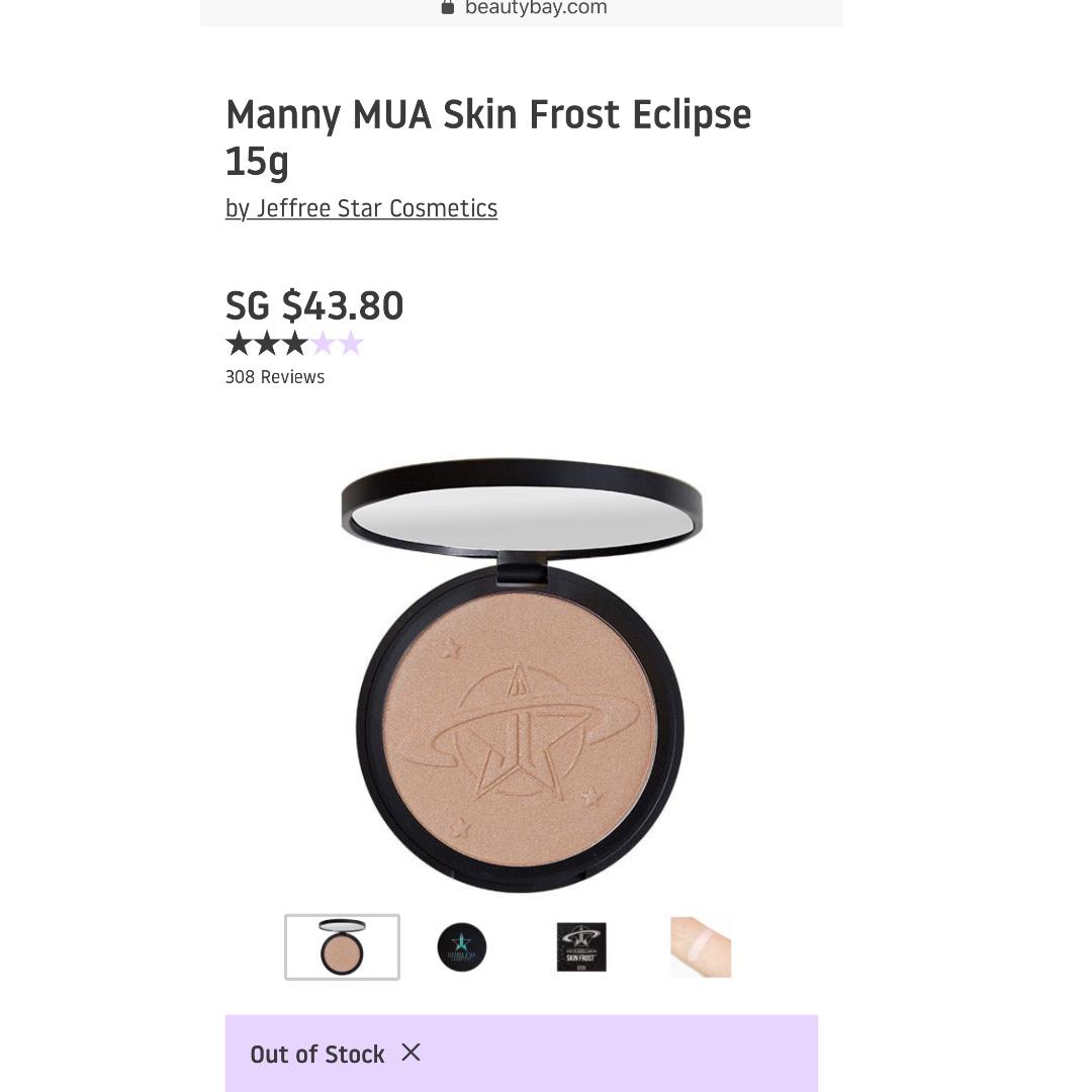 Sale Jeffree Star X Manny Mua Skin Frost Eclipse Highlighter Health Beauty Makeup On Carousell