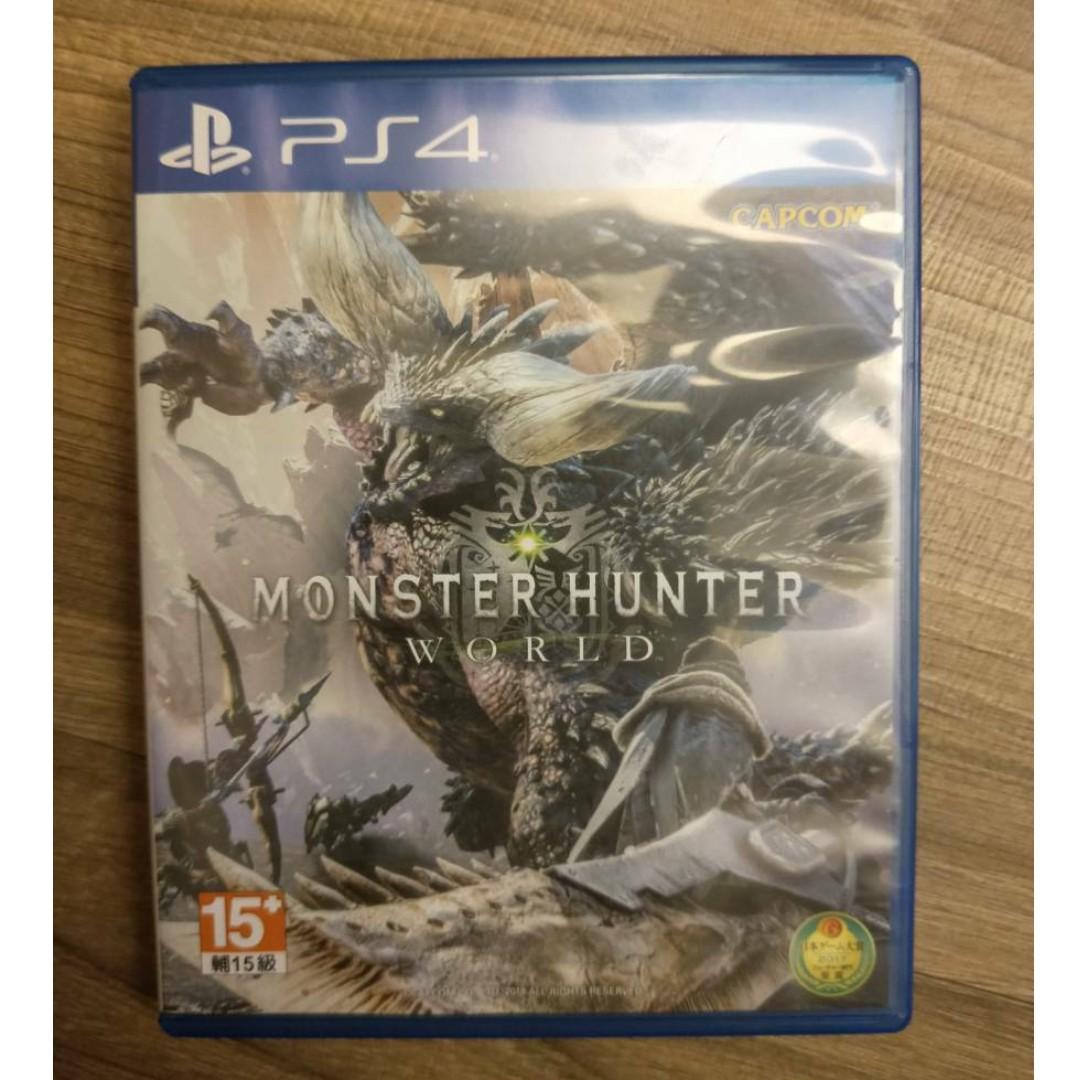 二手ps4遊戲片 魔物獵人世界monster Hunter 中文版 電玩 電玩遊戲在旋轉拍賣