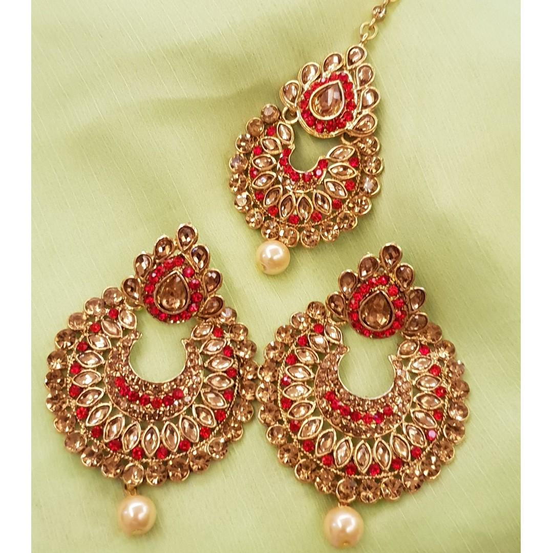 Red stone hotsell earrings