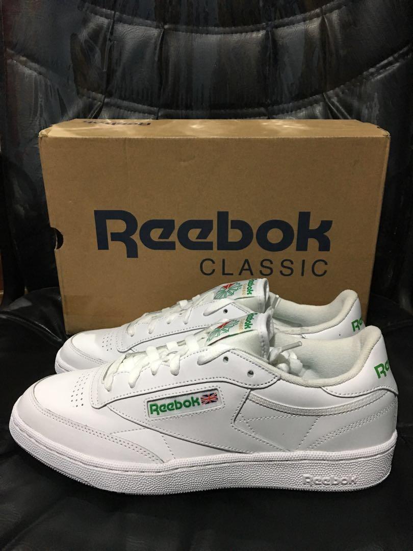 reebok c85 white green