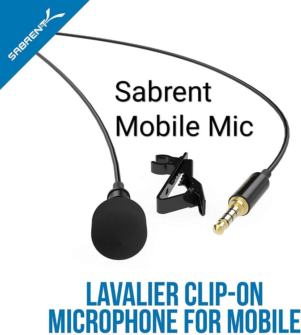 Lavalier / Lapel Clip-on Omnidirectional Condenser Microphone - Sabrent