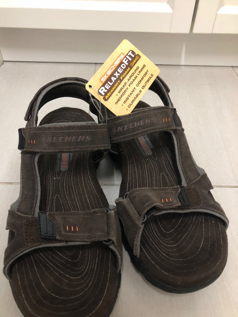 Skechers Sandals Relaxed Fit memory UK7, Fashion, Footwear, Flipflops and Slides Carousell