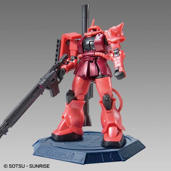 The Gundam Base Exclusive Hg 1 144 Char S Zaku Ii The Origin Metallic Toys Games Bricks Figurines On Carousell