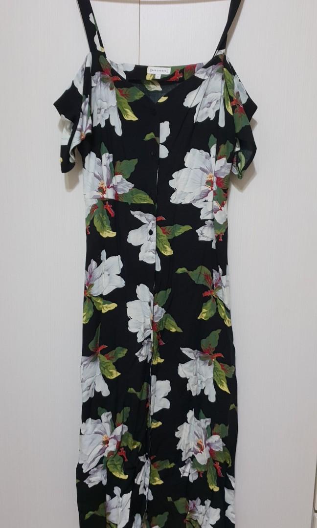 Warehouse cold shoulder dress