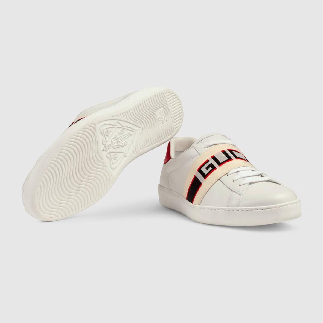 gucci stripe leather sneaker