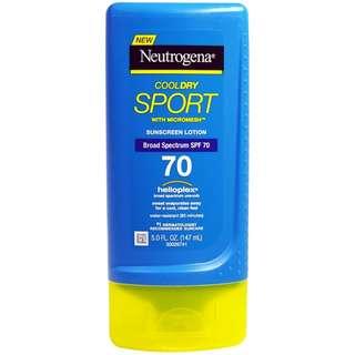Neutrogena Cooldry Sport With Micromesh Sunscreen Lotion SPF 70 5.0 fl oz 147 ml