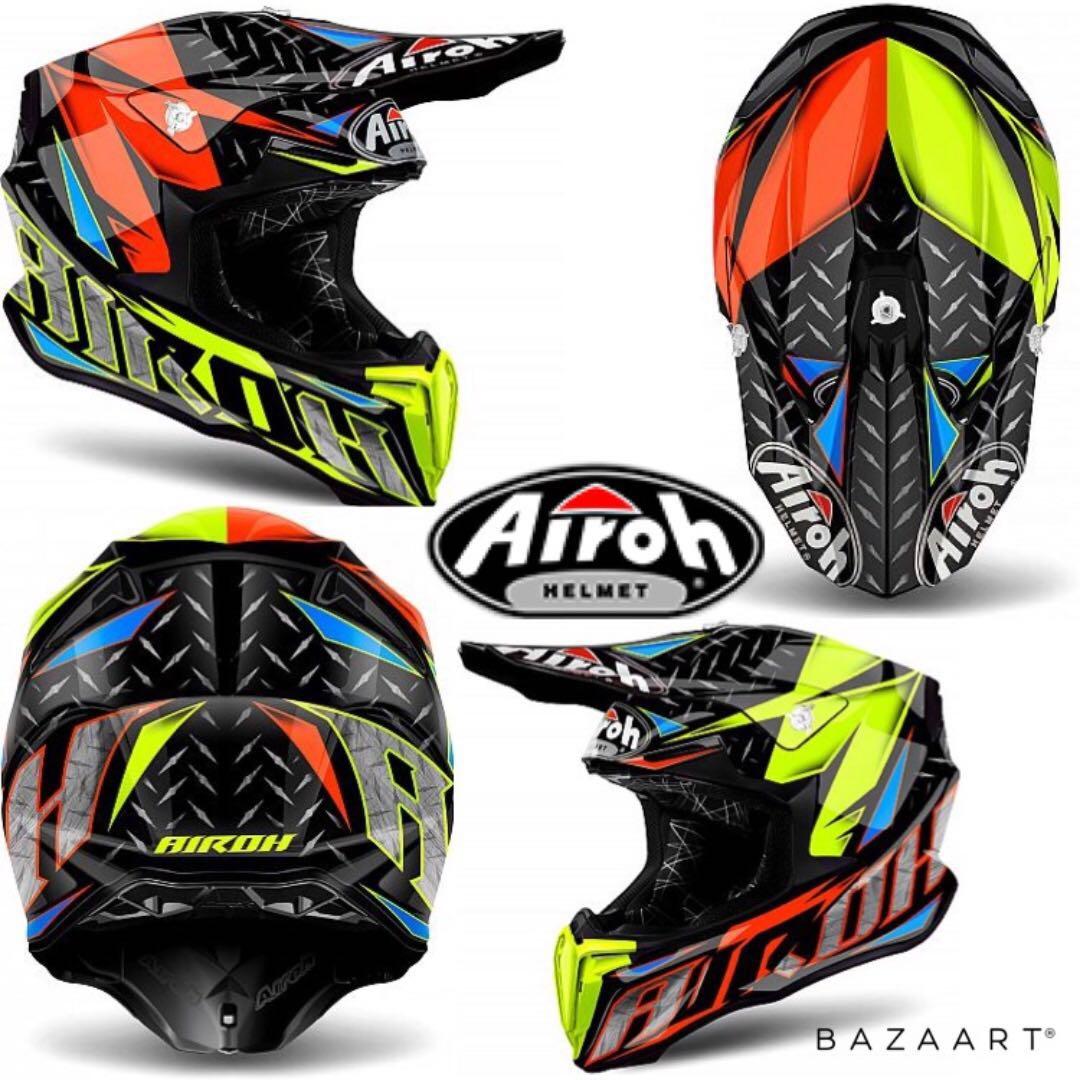 2018 airoh twist helmet iron orange 3 Amazonia as well as the predisposition for the insertion of Bluetooth communication systems Moto Cross Enduro Helmet Airoh
