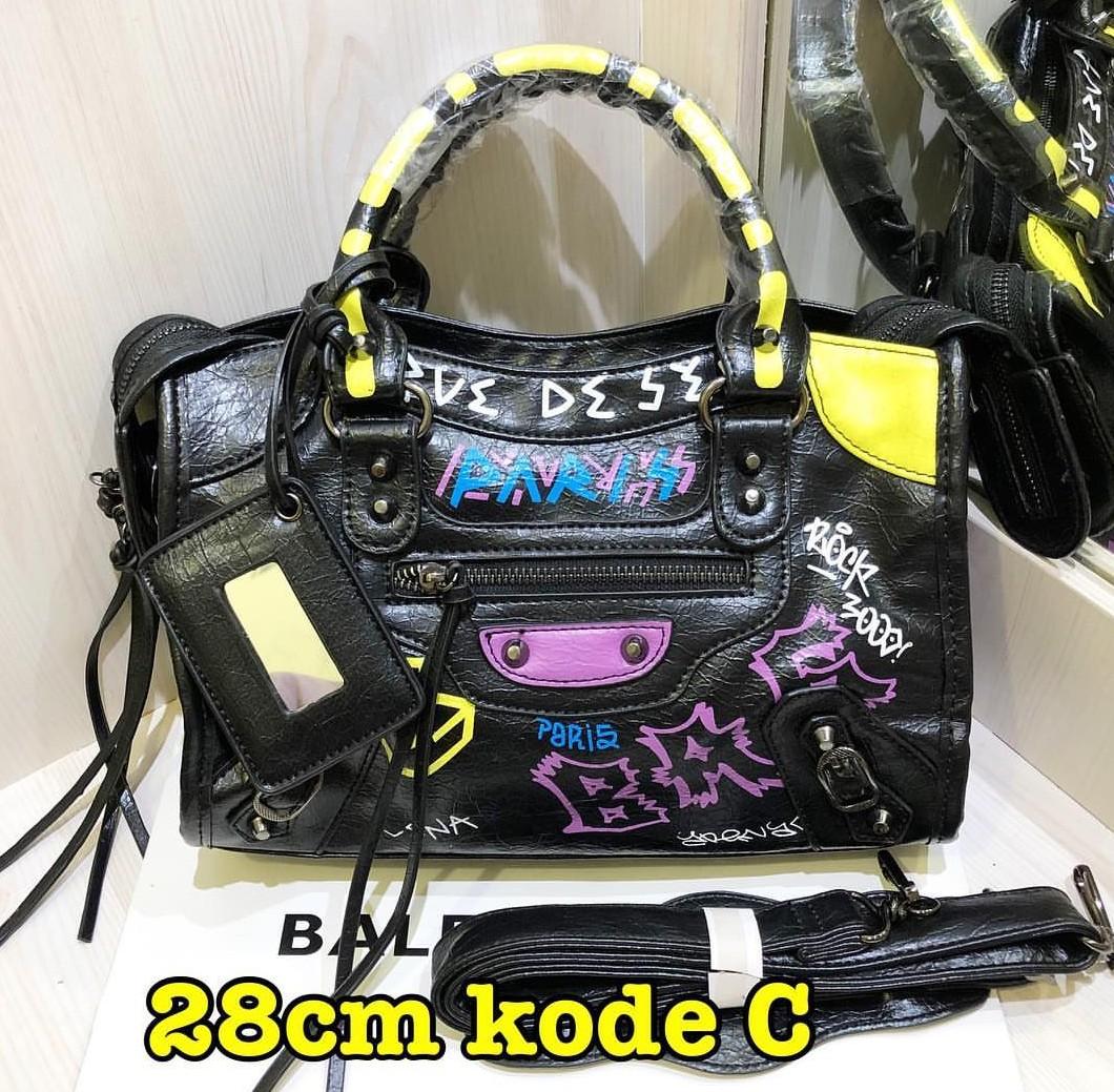 Tas balenciaga shop graffiti original