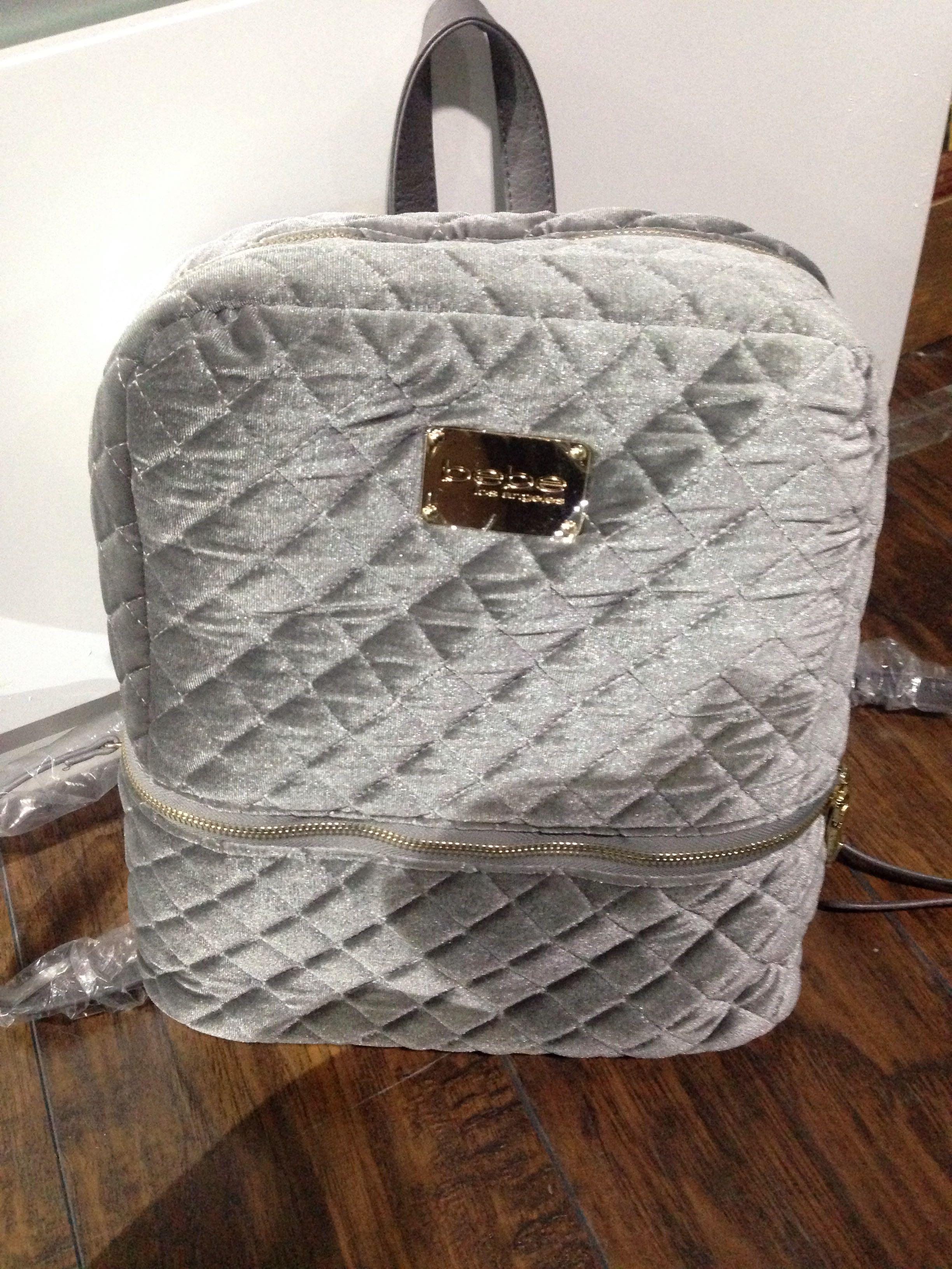 bebe velvet backpack