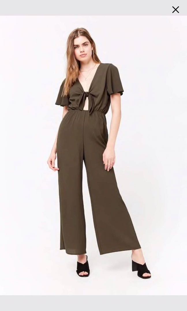 forever 21 green jumpsuit