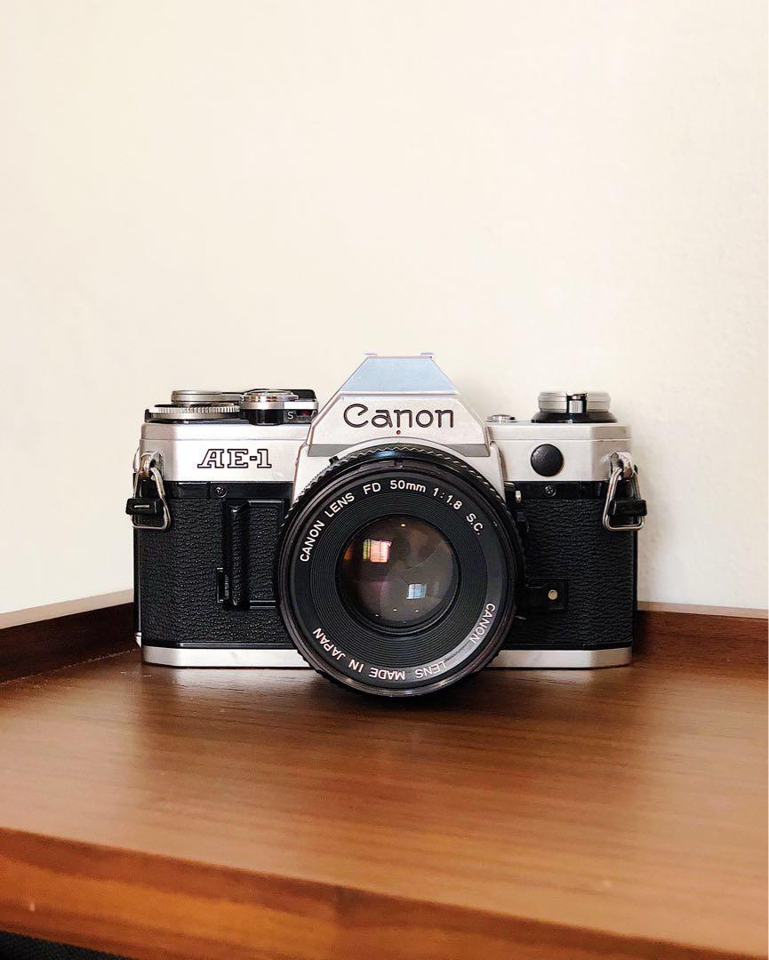 Canon Ae 1 35mm Vintage Slr Film Camera W 50mm Lens Photography Cameras Dslr On Carousell