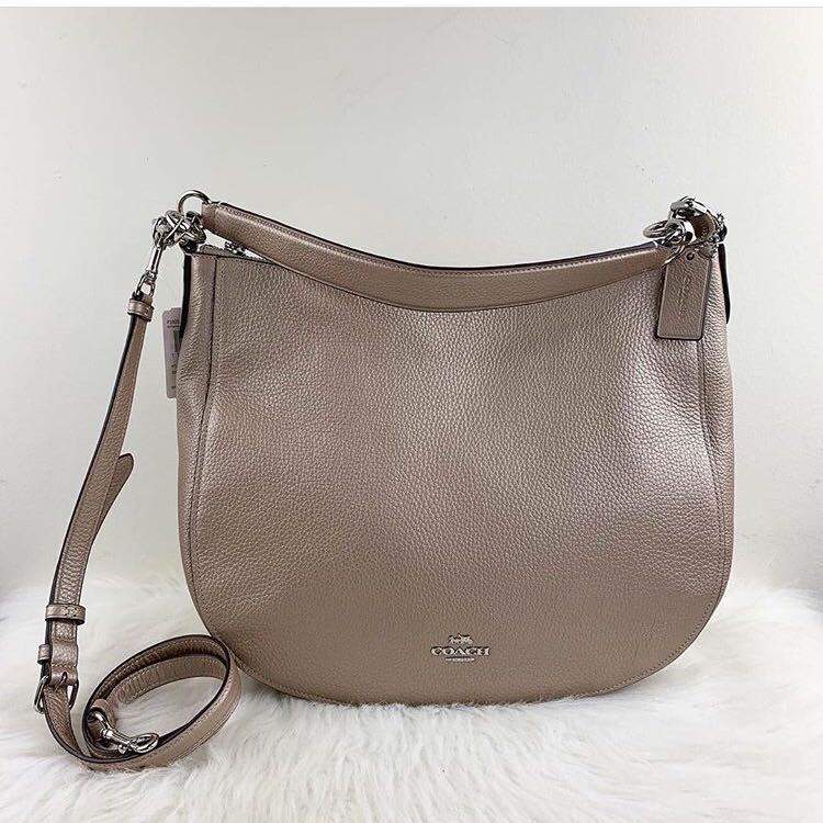Coach elle top hobo platinum