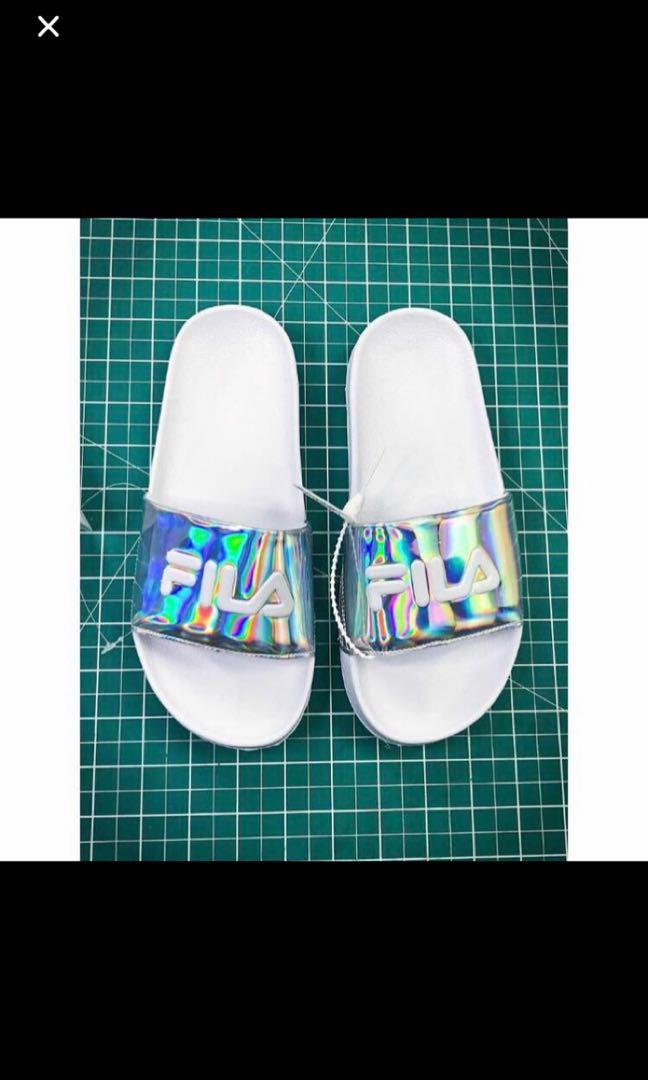 fila slides holographic