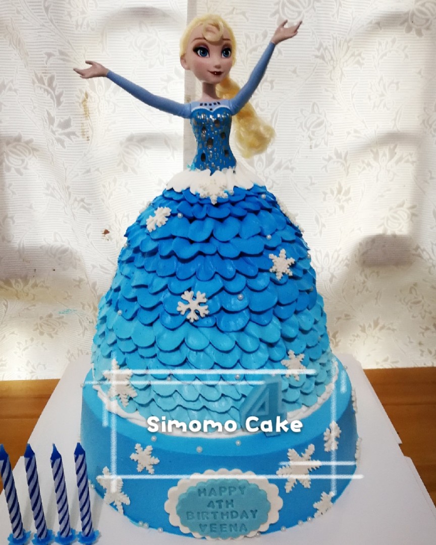 Frozen Cake Elsa Cake Doll Cake Disney Princess Cake Barbie Cake