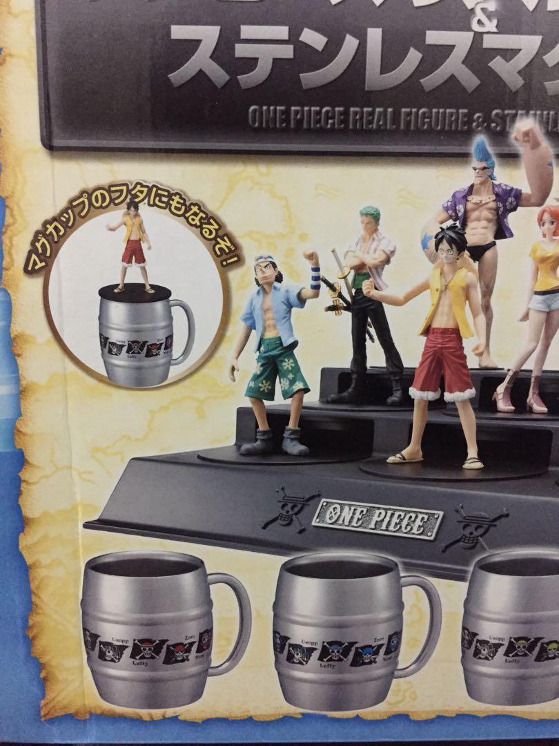 One Piece Real Figure Stainless Steel Mug Collectible Animation Art Characters Monomagazine Collectible Japanese Anime Items