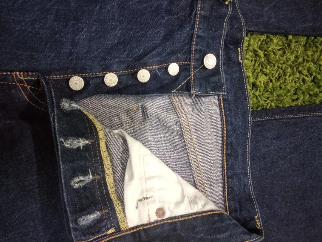 Levis 501 irregular selvedge jeans Men s Fashion Bottoms Jeans